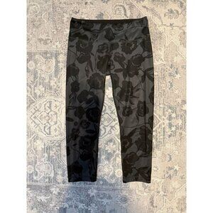 Lululemon Women's Wunder Under Crop Leggings Size 6 Floral Athletic Yoga Gym
